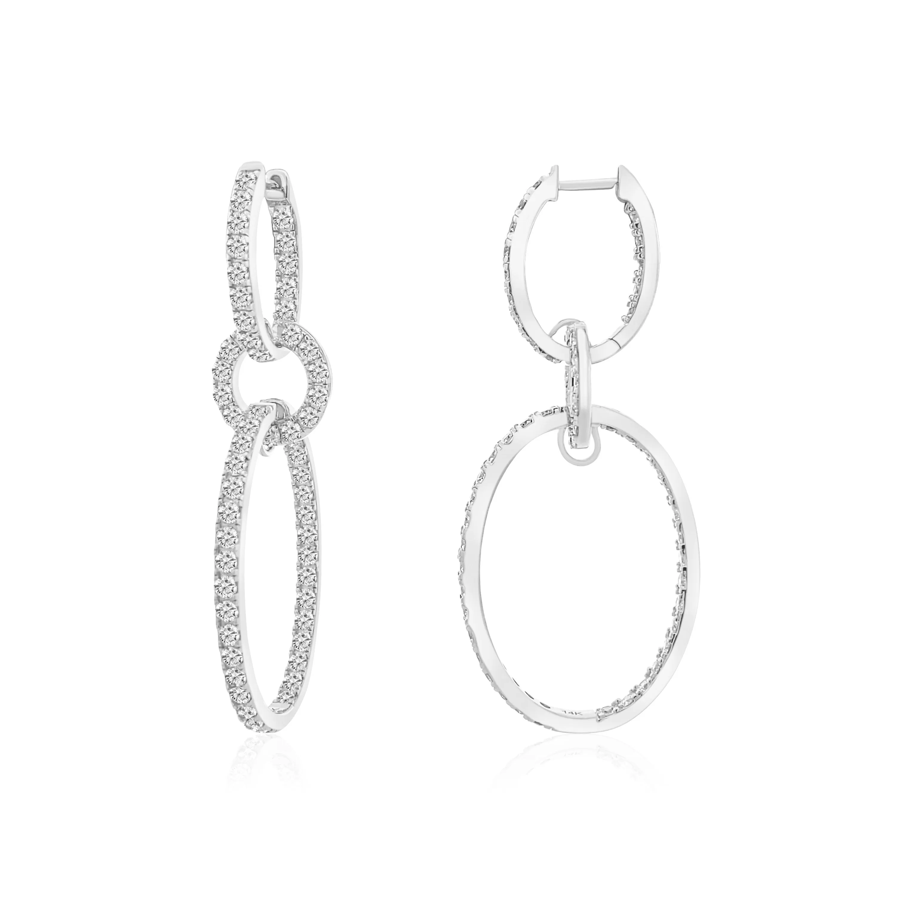 Diamond Linked Earrings