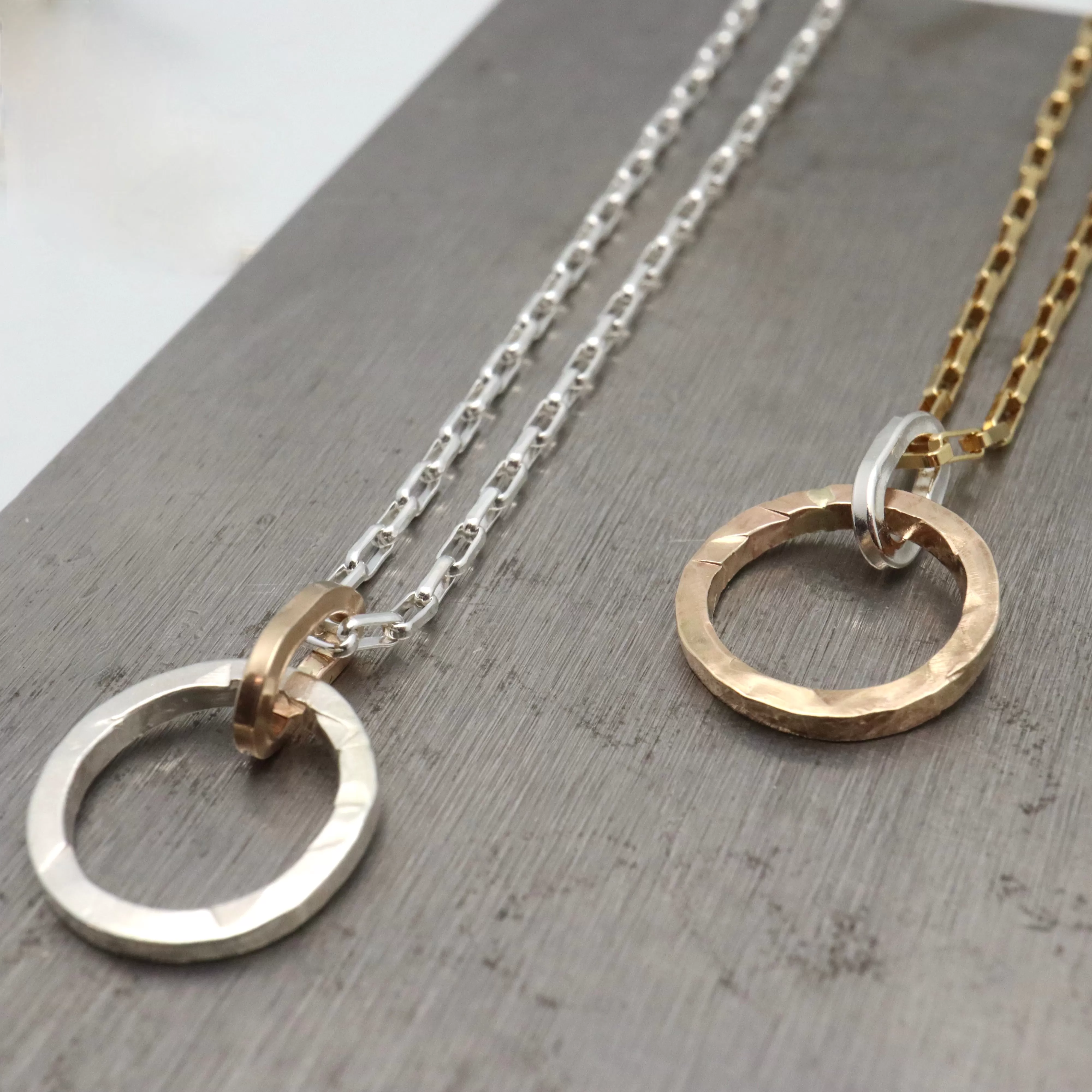 Ellipse Collection:  Petite Gold Ellipse Necklace