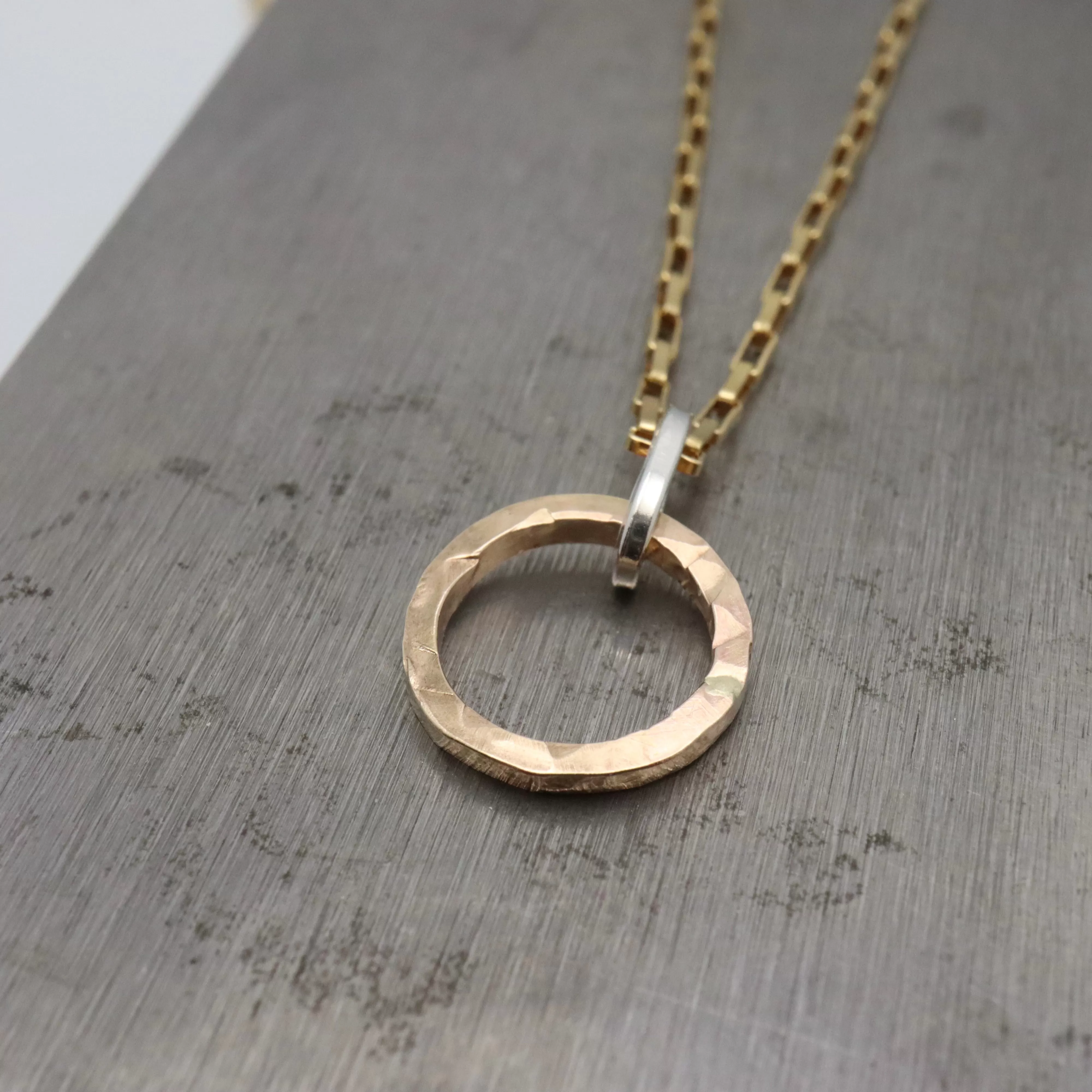 Ellipse Collection:  Petite Gold Ellipse Necklace