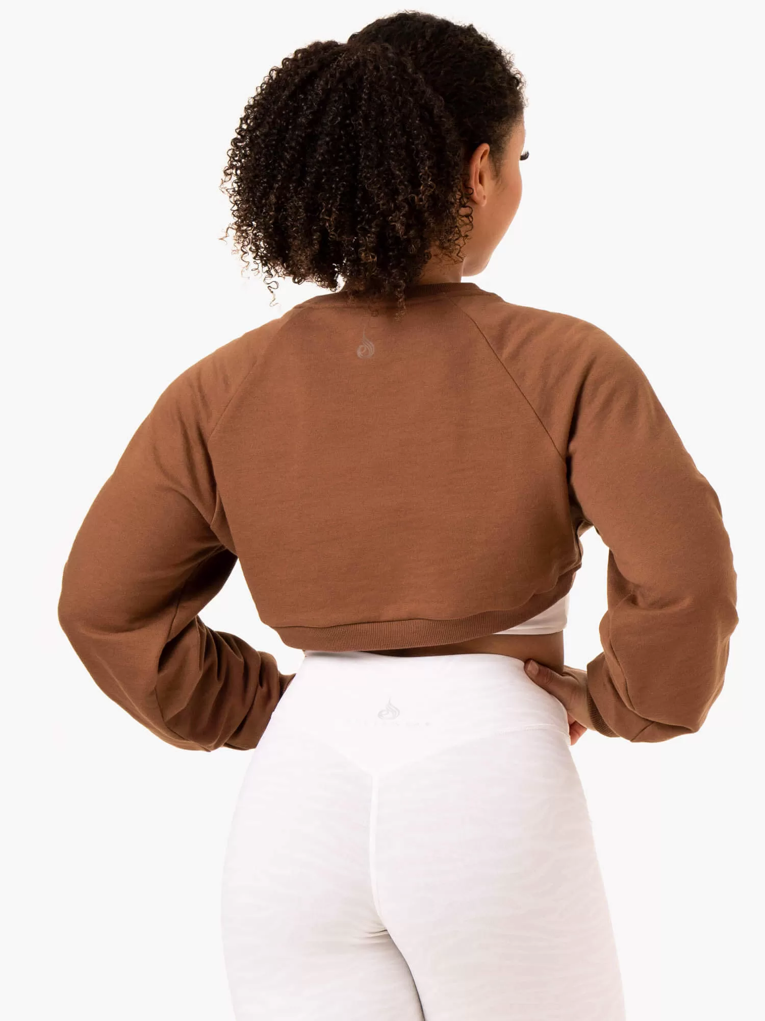 Emerge Super Crop Sweater - Chocolate