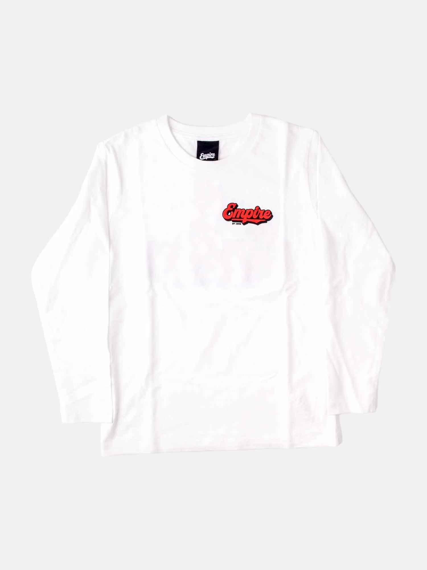 Empire Kids Skate Shop L/S Tee - White / Red