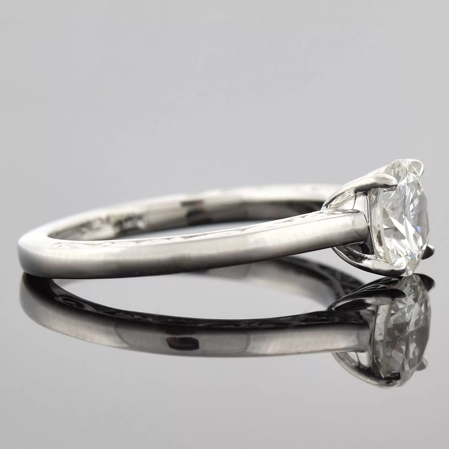 Estate Platinum Diamond Solitaire Engagement Ring 1.13ct