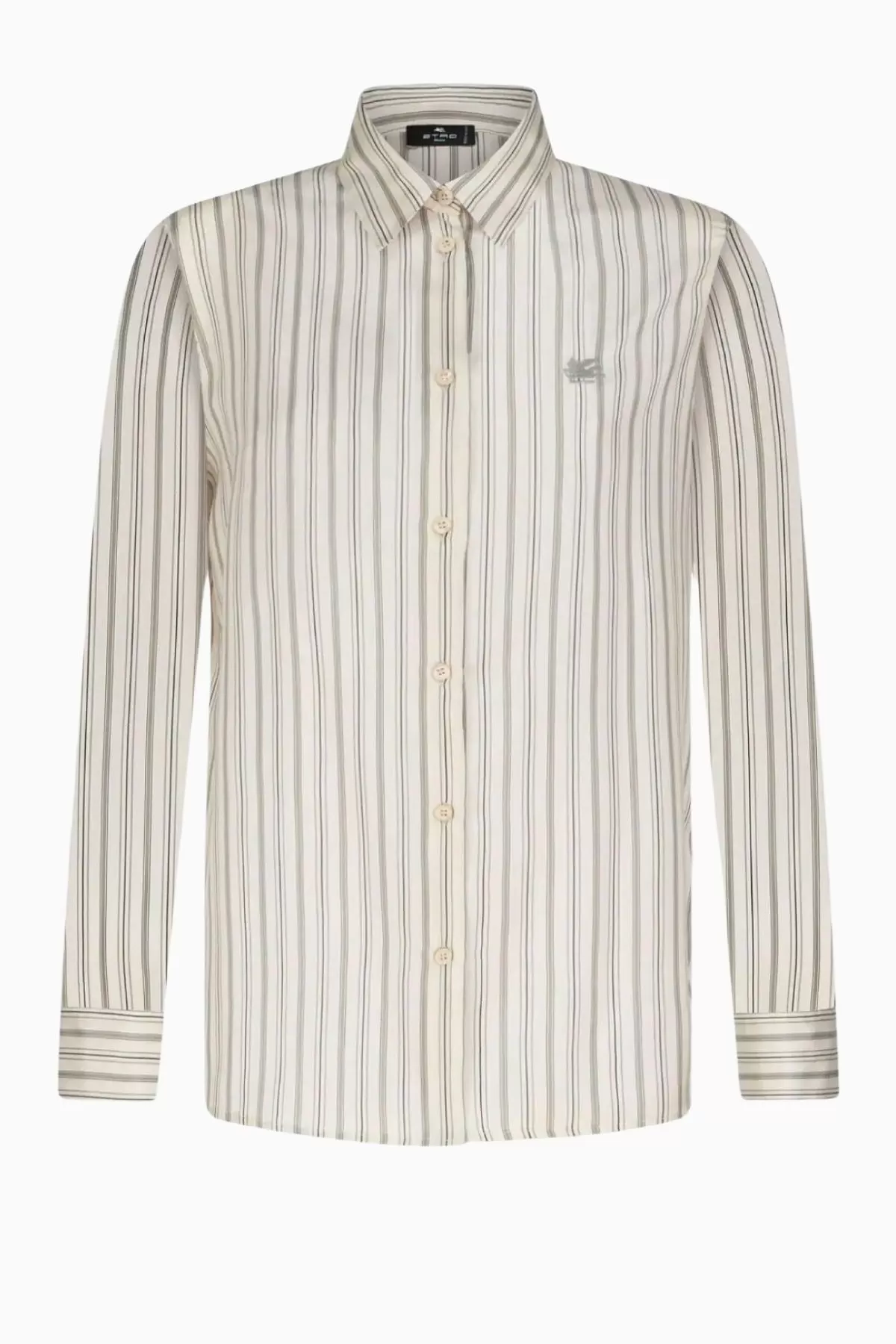 Etro Silk Stripe Shirt - White Grey