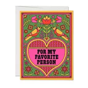 Favorite Person Love Notecard