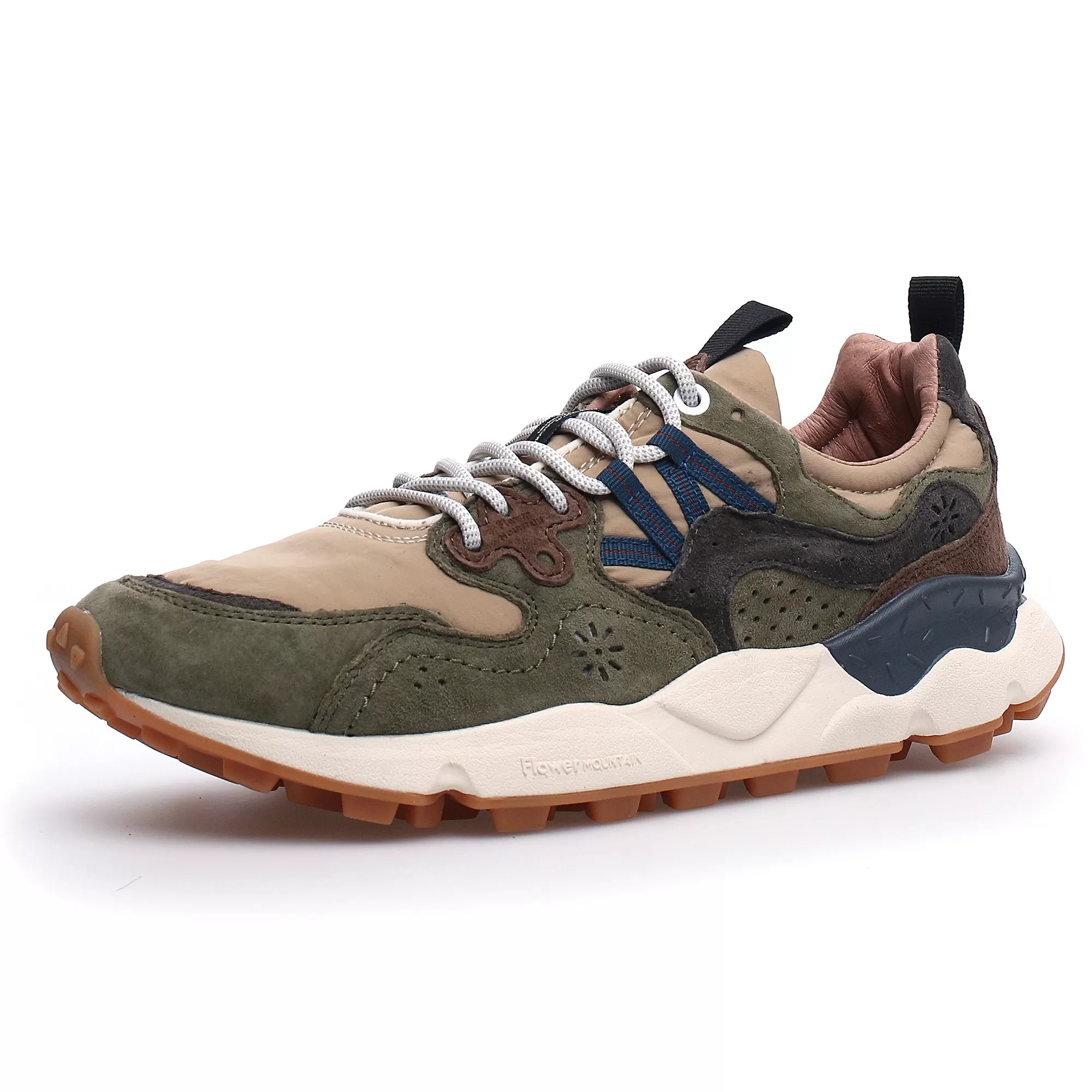 Flower Mountain Yamano 3 Trainers - Military/Beige/Navy