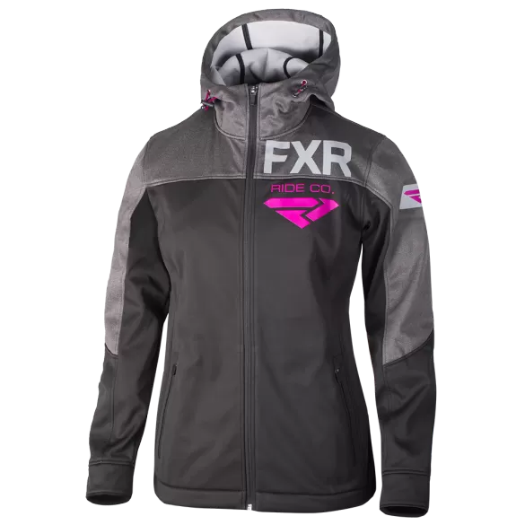 FXR Ride Co Womens Softshell Black Fuchsia