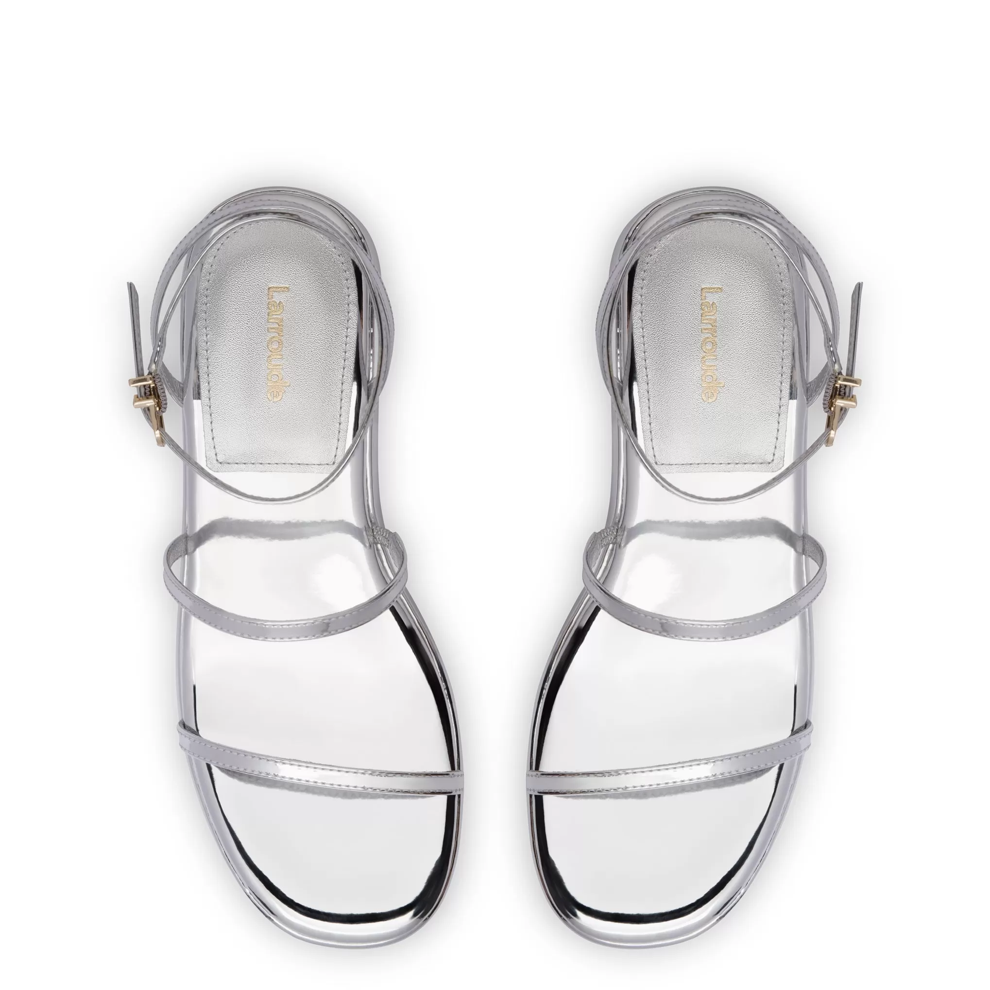 Gio Flatform Sandal In Specchio Silver