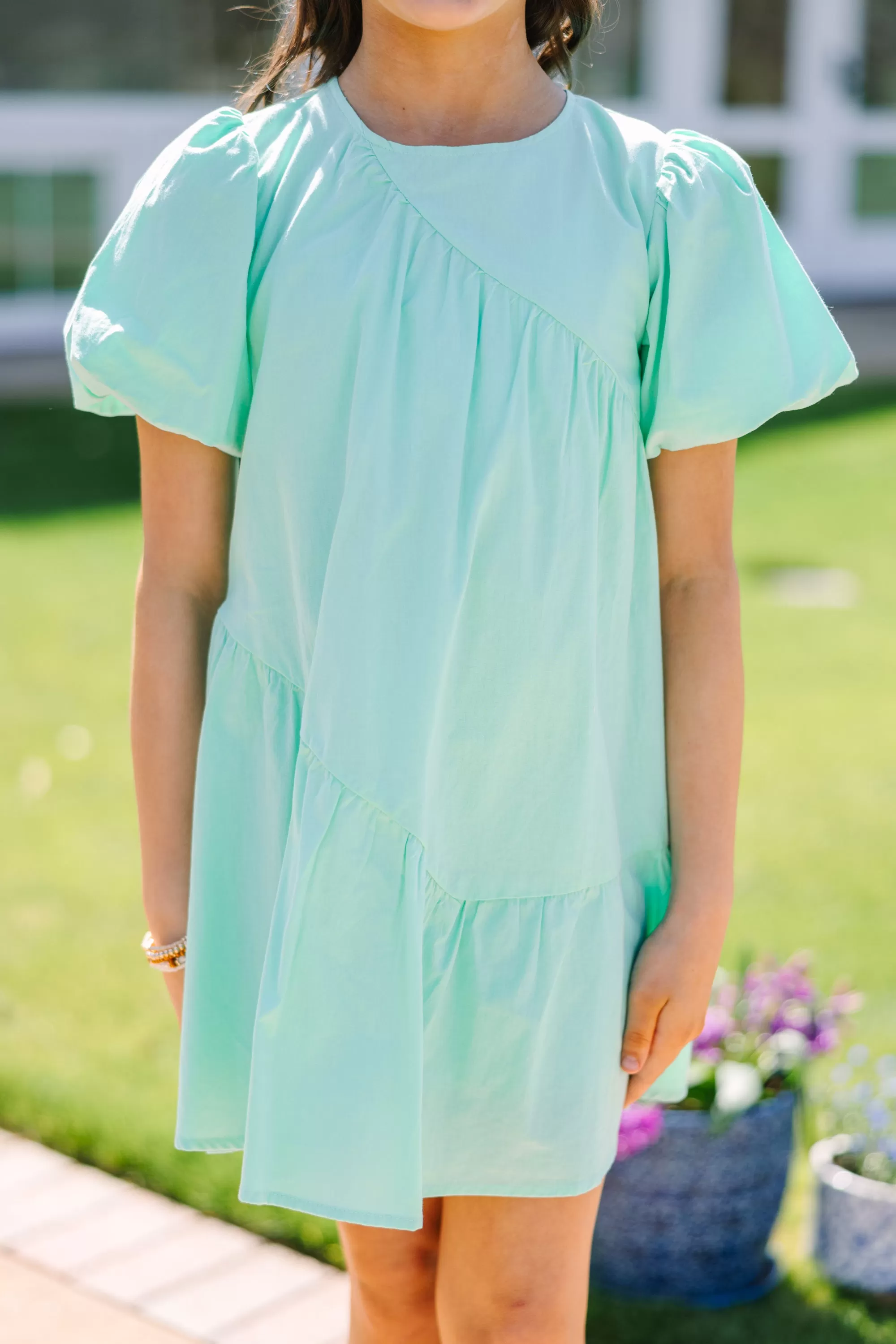 Girls: Stay At The Top Mint Green Babydoll Dress