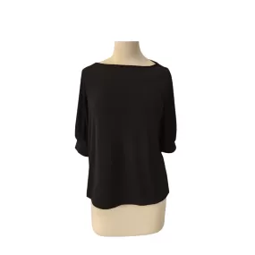 H&M Black Puff-sleeves Top | Pre Loved |