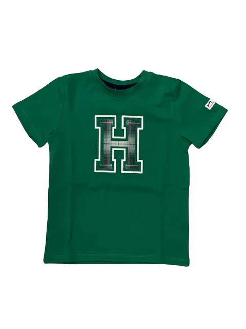 Hangar93 Short sleeve children's round neck t-shirt Z2660B VER03 green