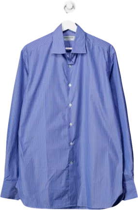 Hawkins & Shepherd Blue Striped Shirt UK L