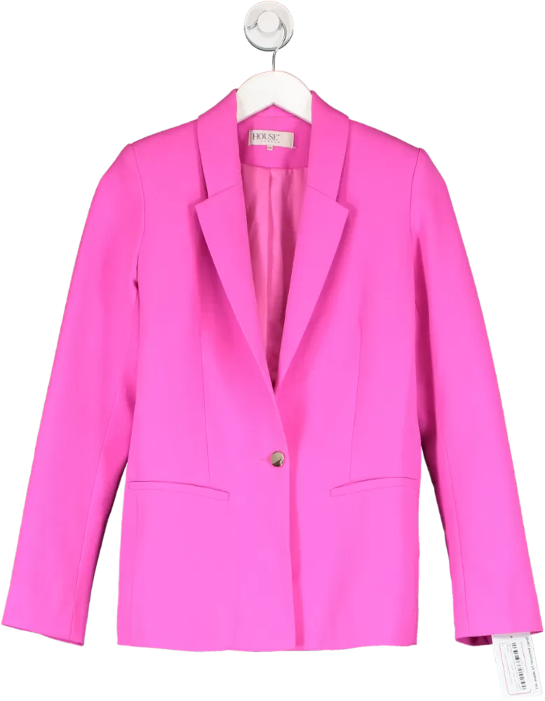 House of CB Pink Sorelle Crepe Masculine Cut Blazer UK XS