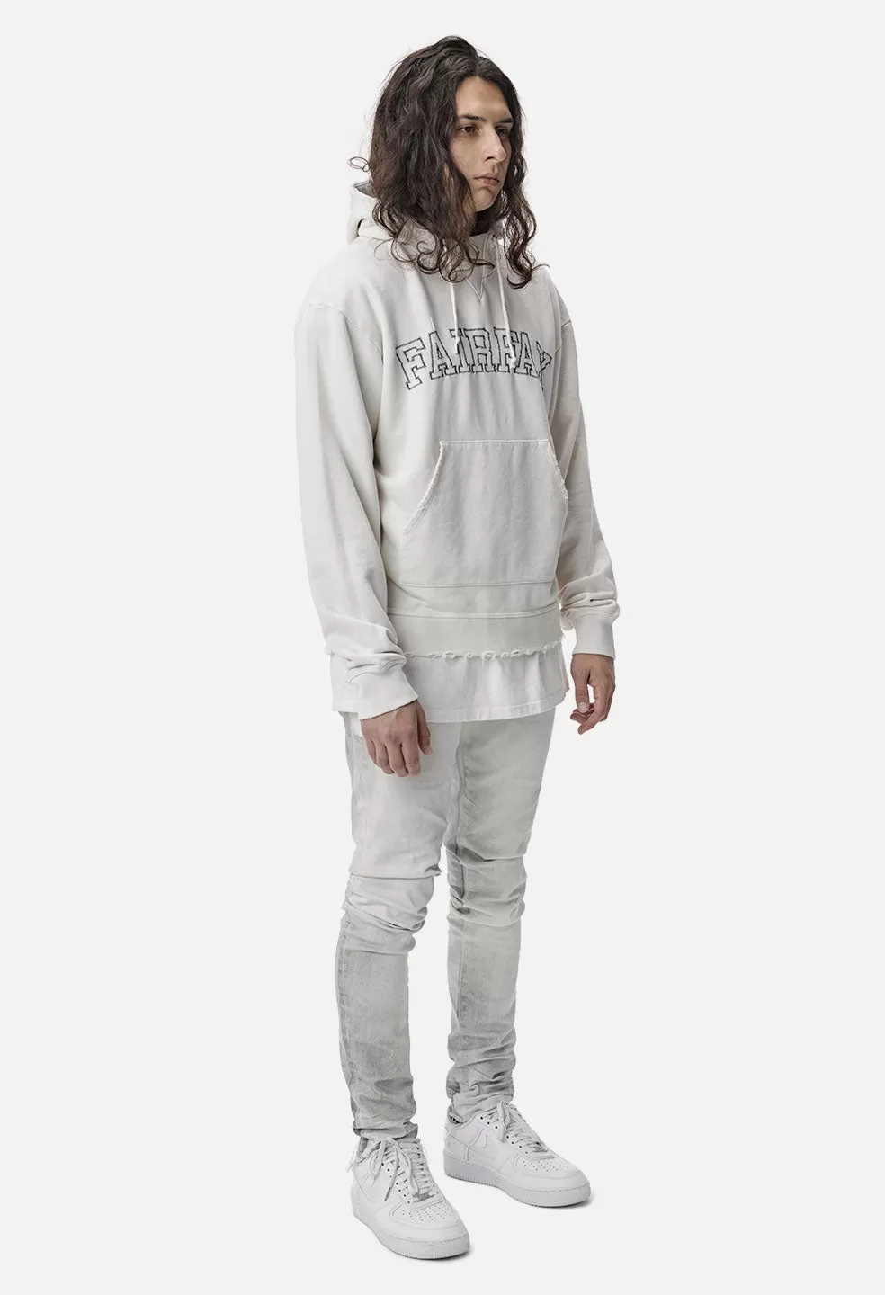 John Elliott X 424 Fairfax Hoodie / Cream