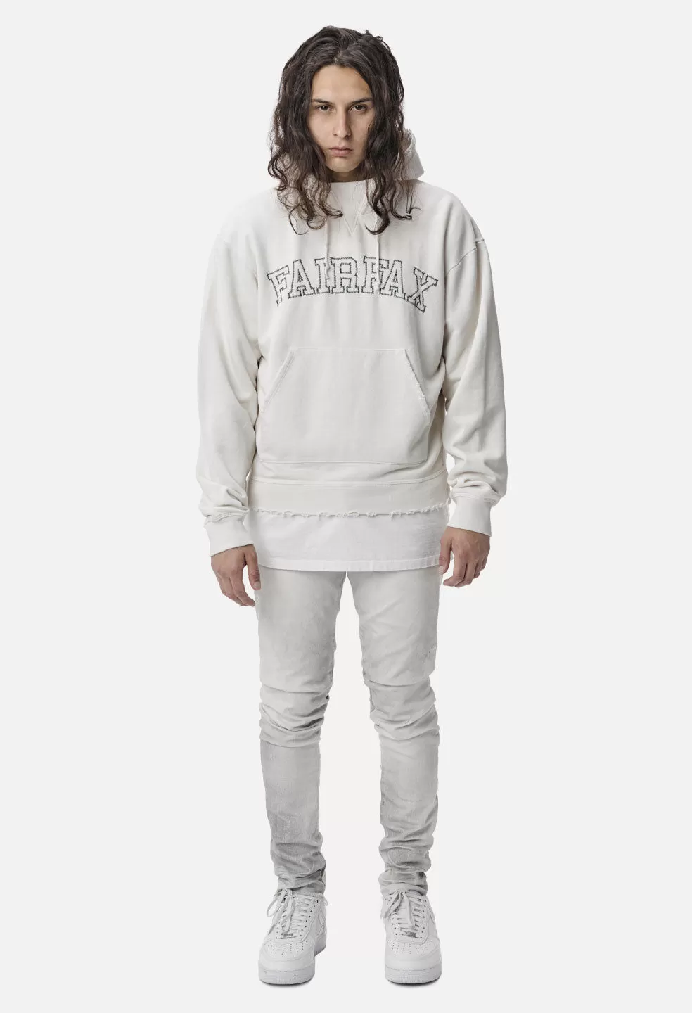 John Elliott X 424 Fairfax Hoodie / Cream