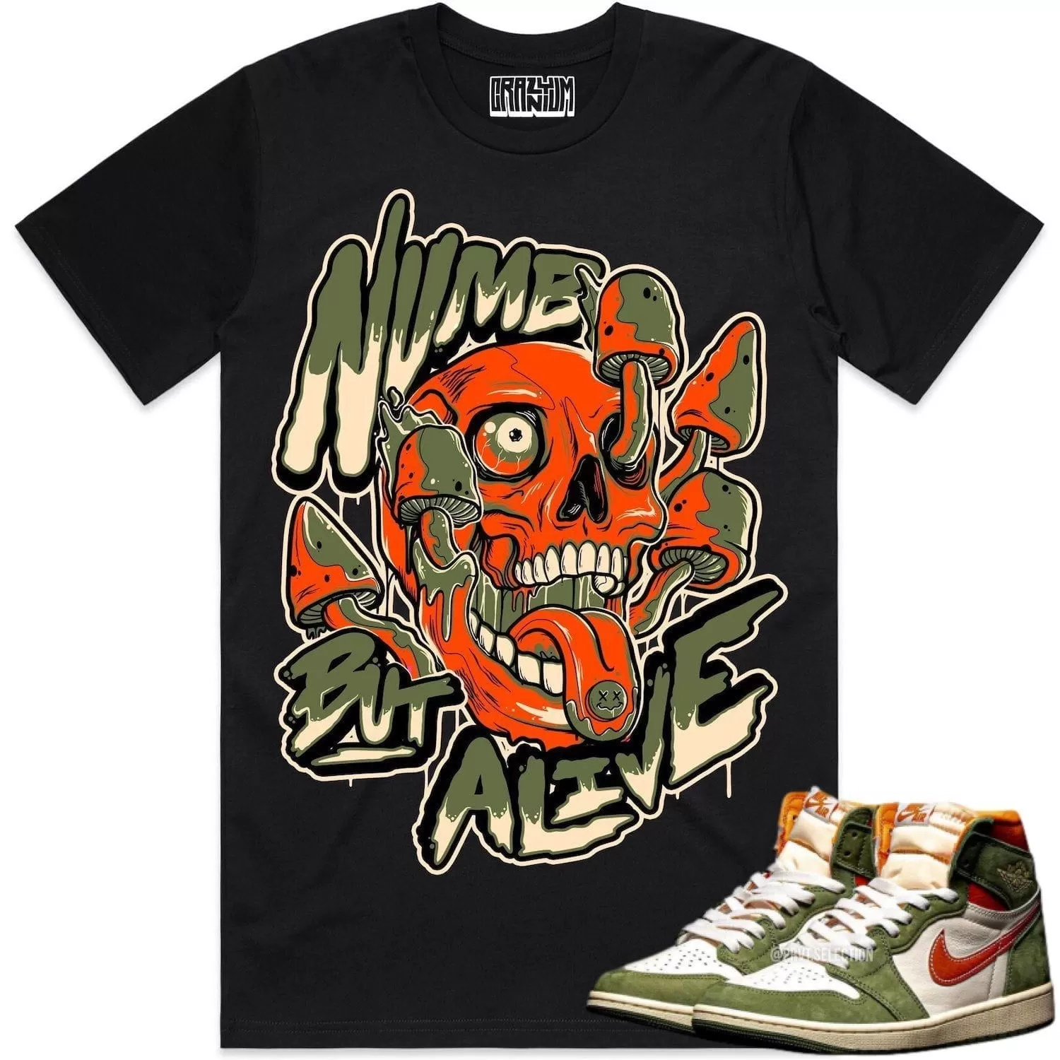 Jordan Retro 1 Celadon 1s Shirt to Match - CELADON NUMB ALIVE