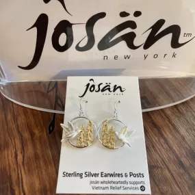 Josan SSW Hummingbird & Flower Earrings