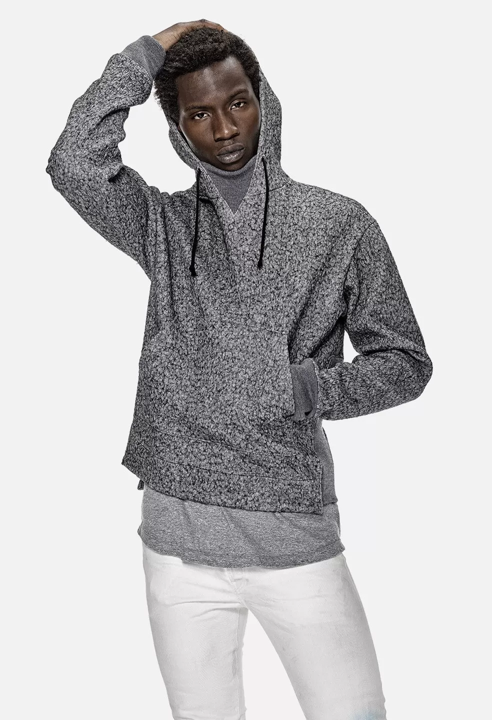 Kake Mock Pullover / Gauze Grey