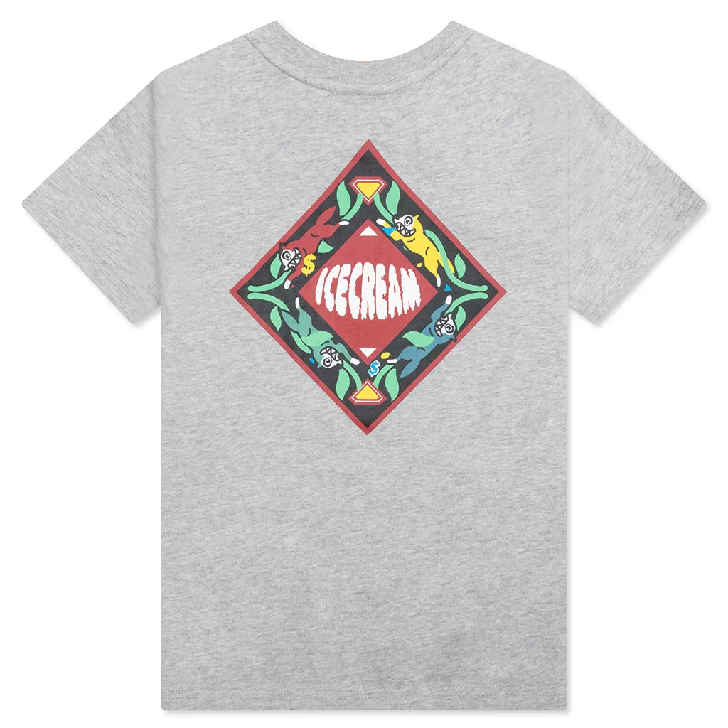 Kids Diamonds S/S Tee - Heather Grey