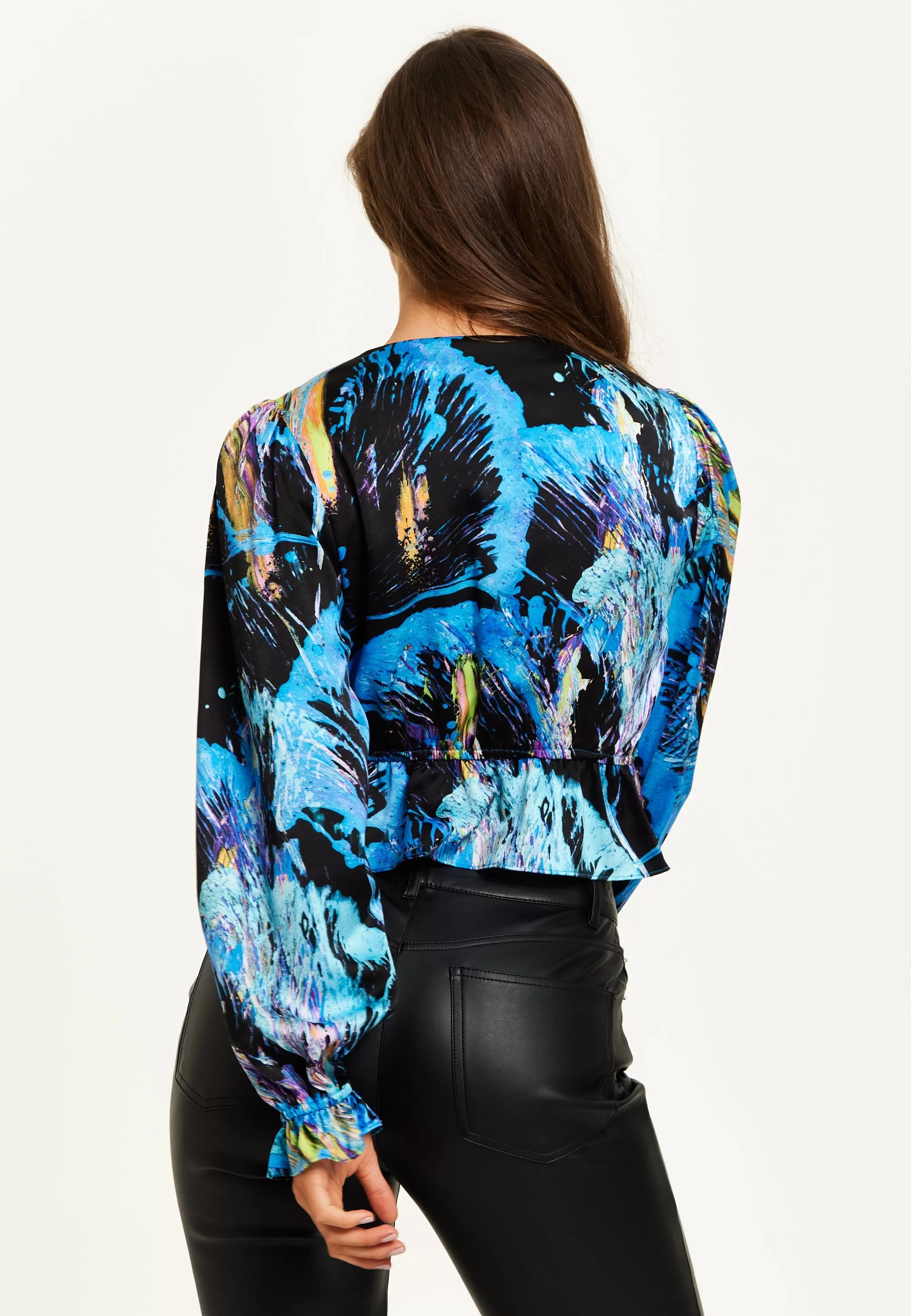 Liquorish Multicolour Abstract Print Top