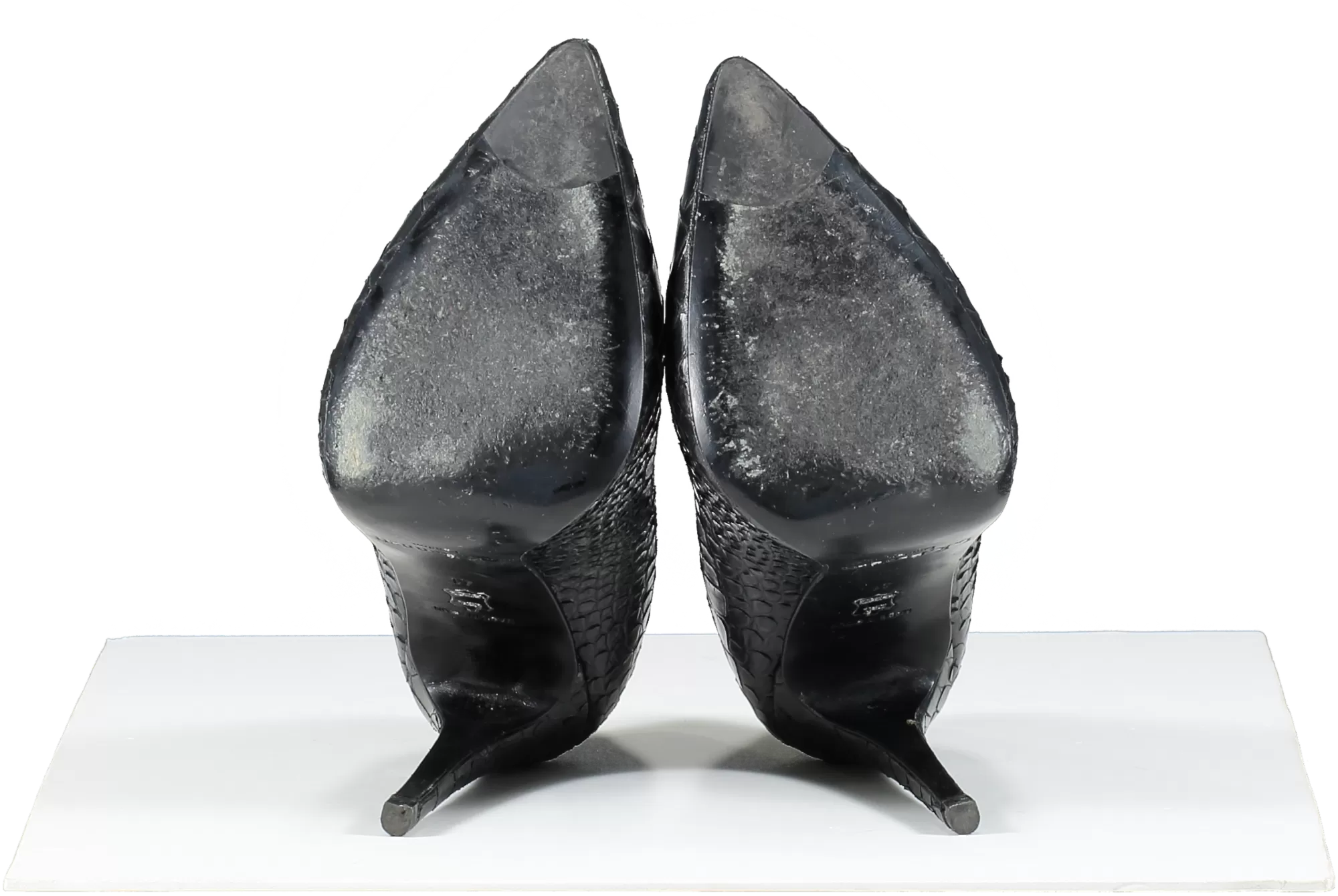 L.K.Bennett Black Croc Effect Pointed Toe Courts UK 7 EU 40 👠