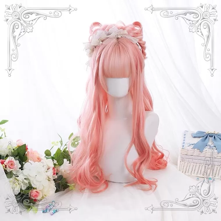 LOLITA “PEACH OOLONG” GRADIENT LONG CURLY WIG BY60030