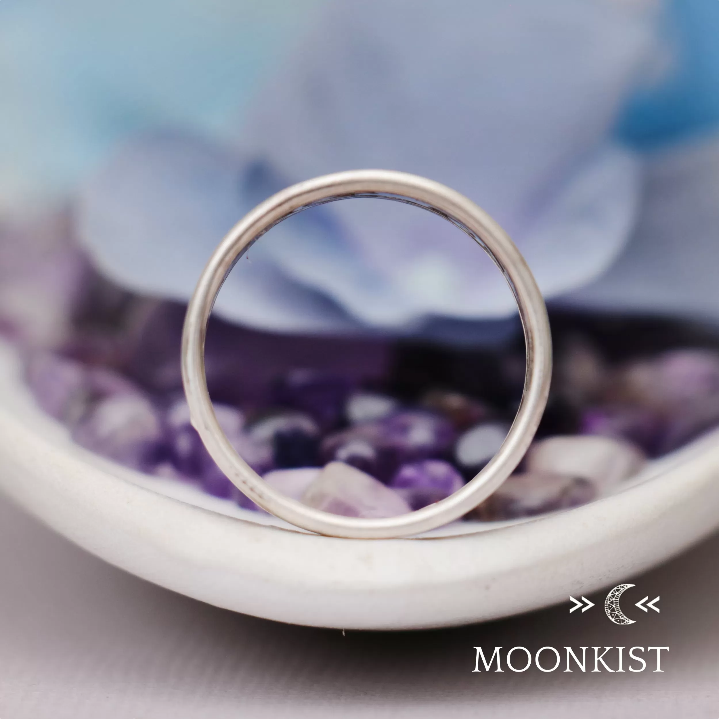 Magnolia Flower Wedding Band for Men | Moonkist Designs