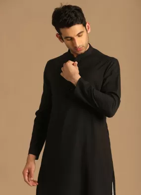 Manyawar Casual Black Kurta