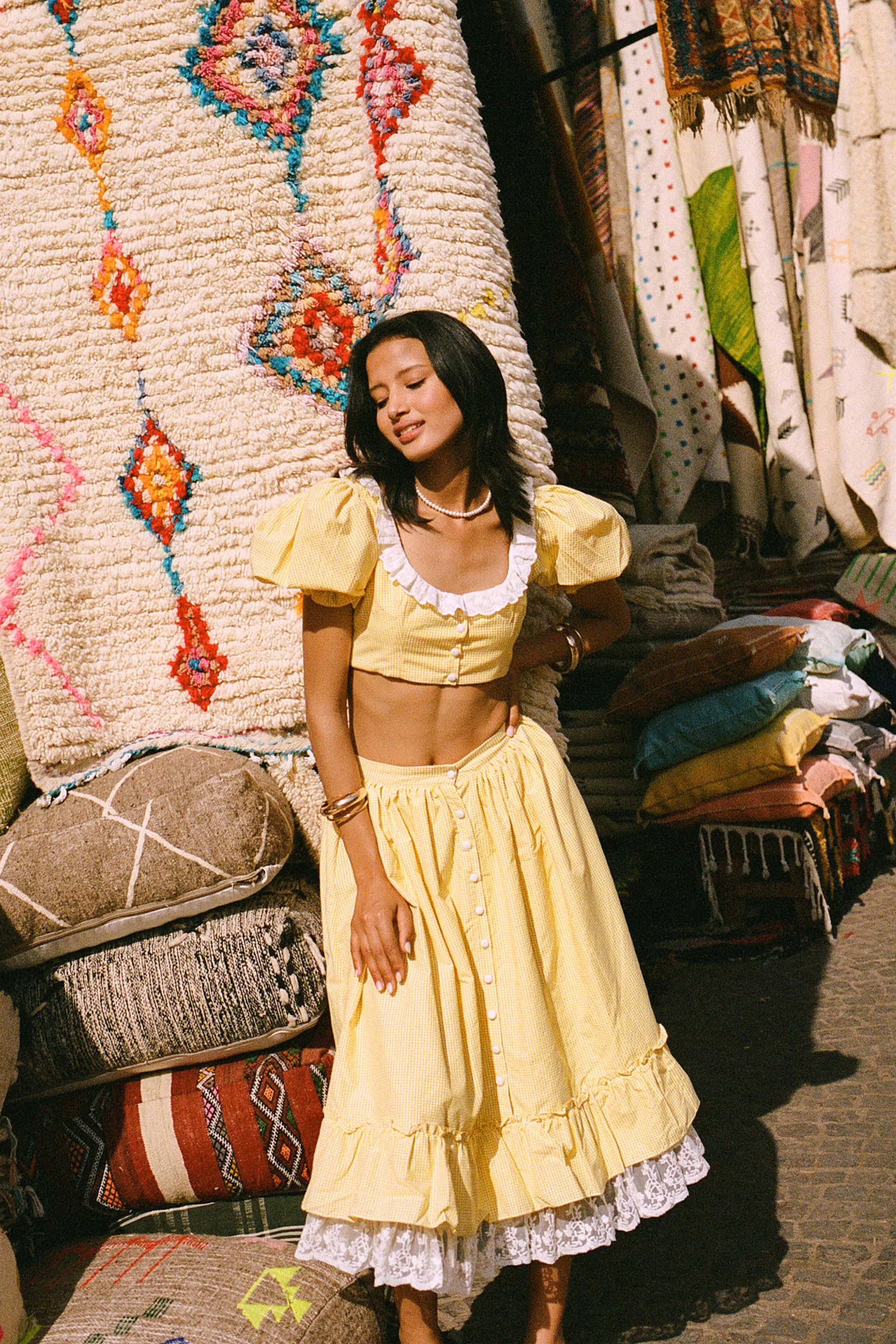 Marrakech Yellow Crop-top