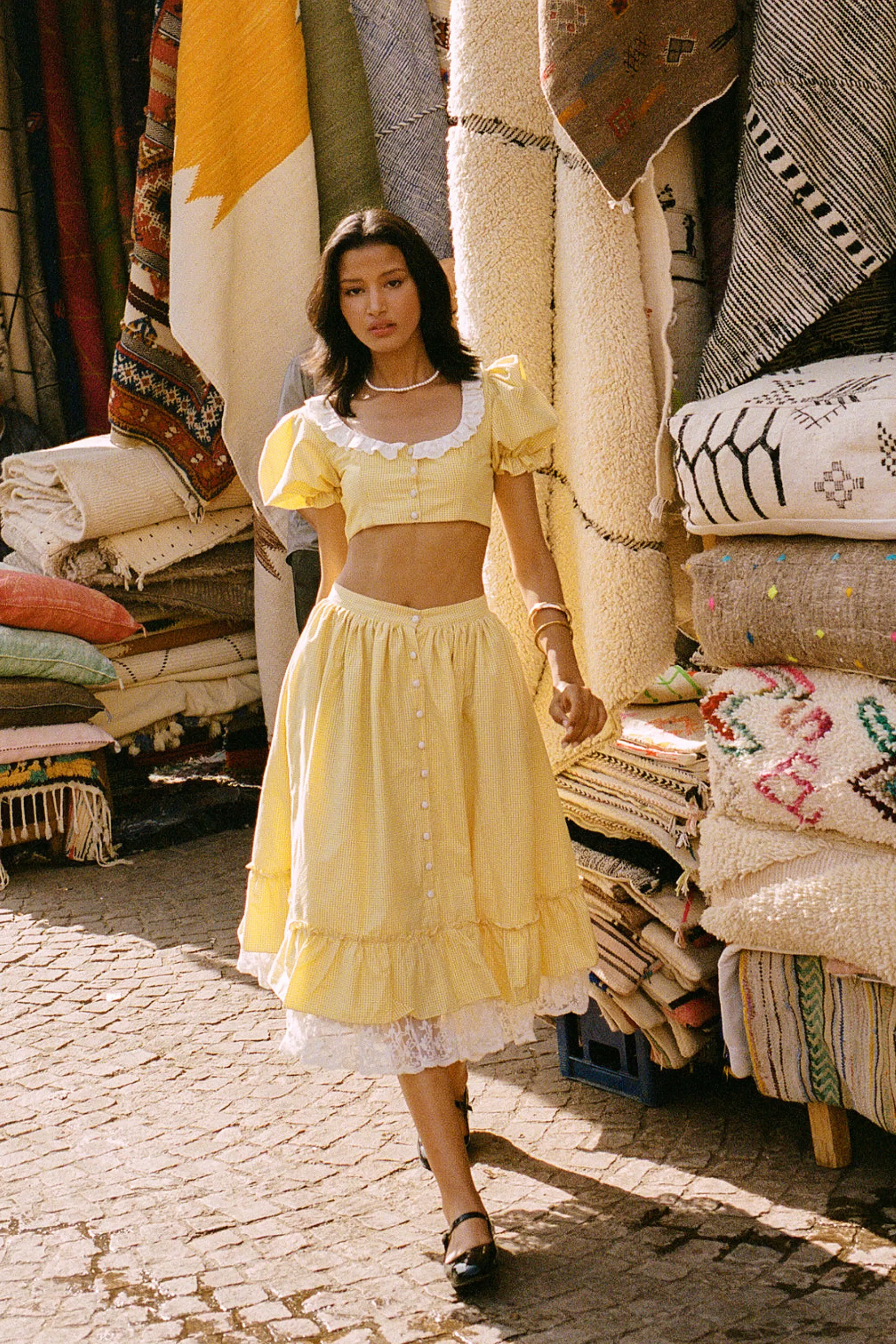 Marrakech Yellow Crop-top