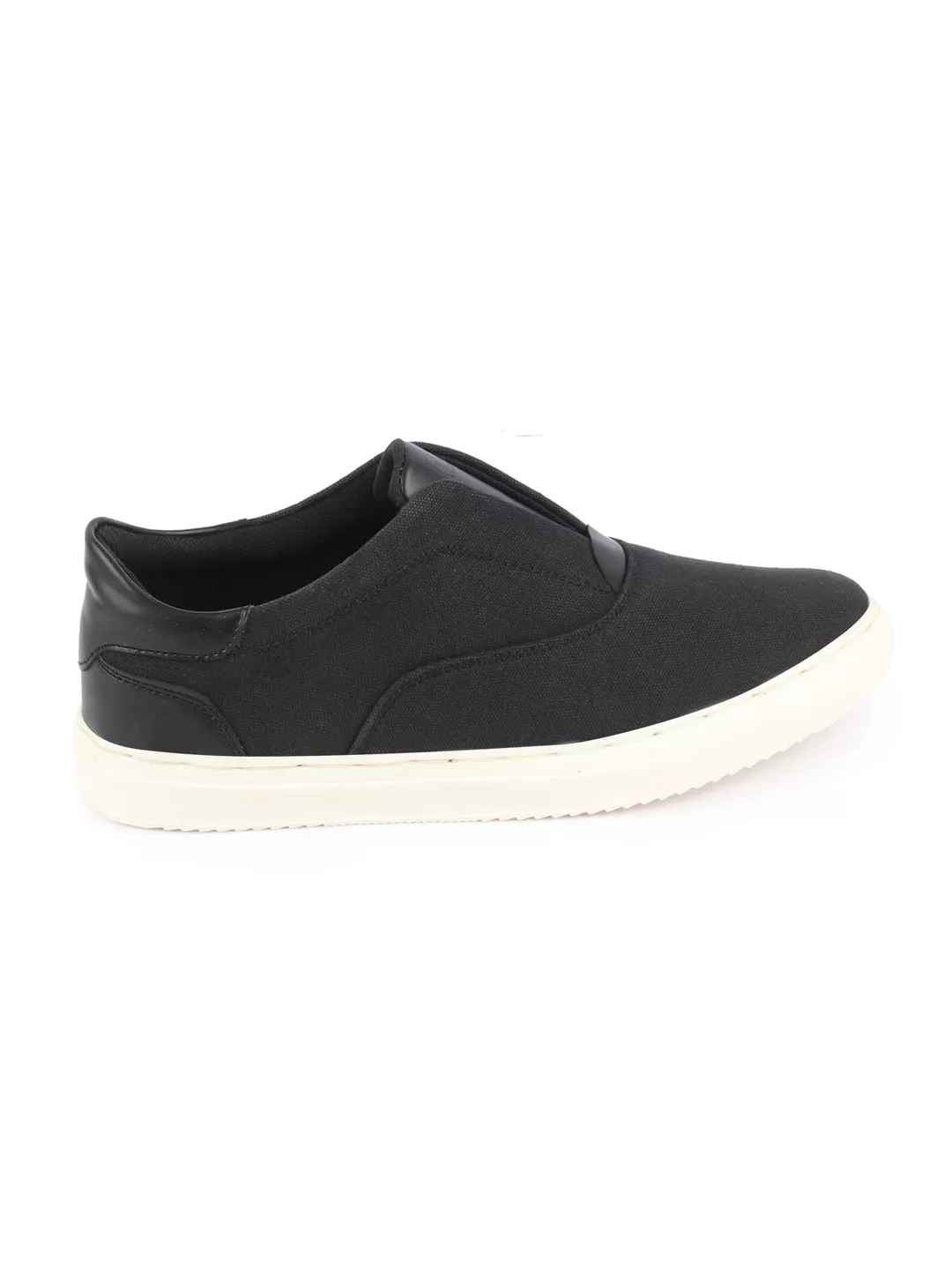 Men Black Classic Upper Denim Comfort No Touch Slip On Canvas Sneakers Shoes