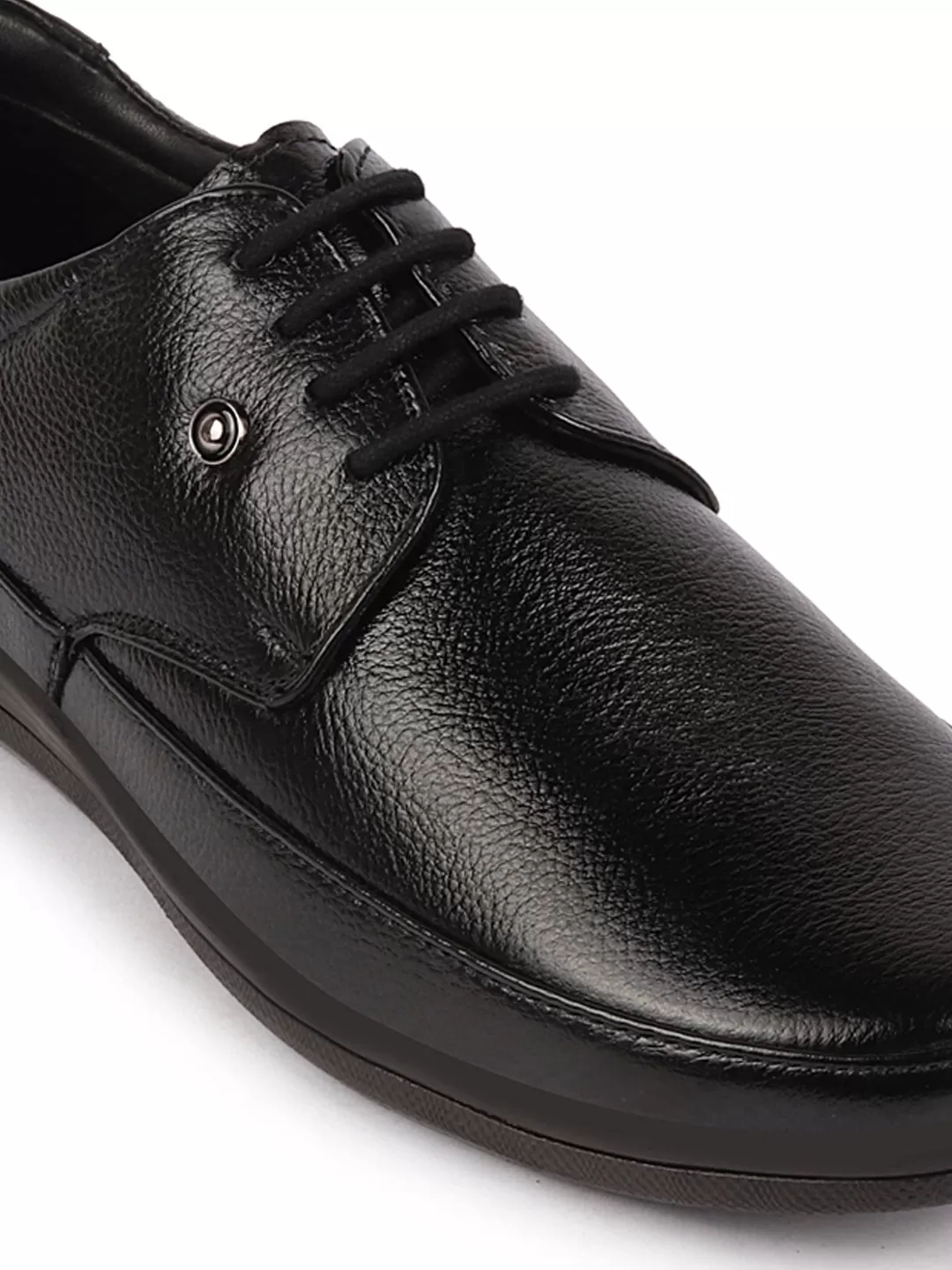 Men Black Formal Office Genuine Leather Lace Up Shoes