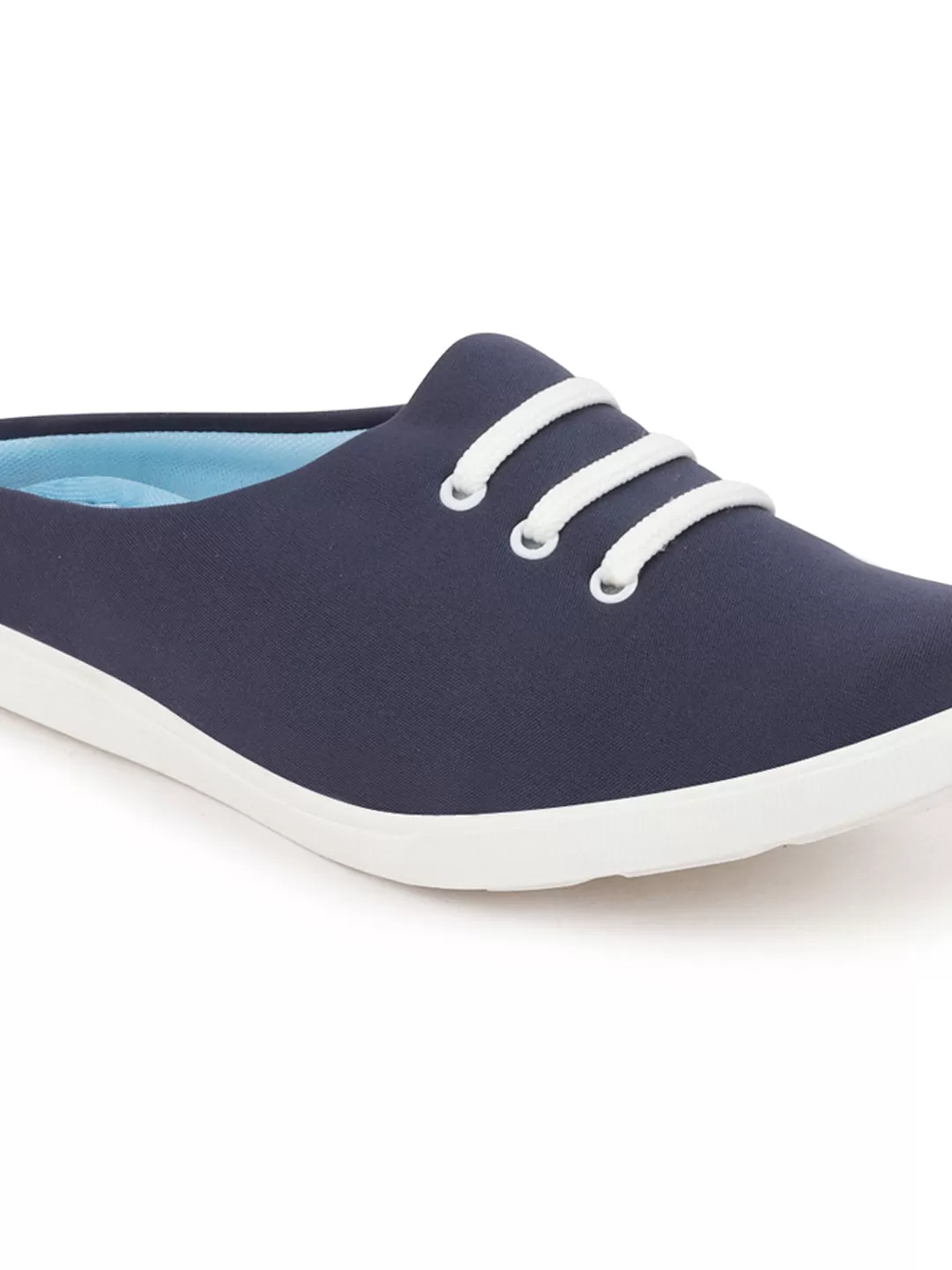 Men Navy Blue Casual Canvas Slip-On Shoes