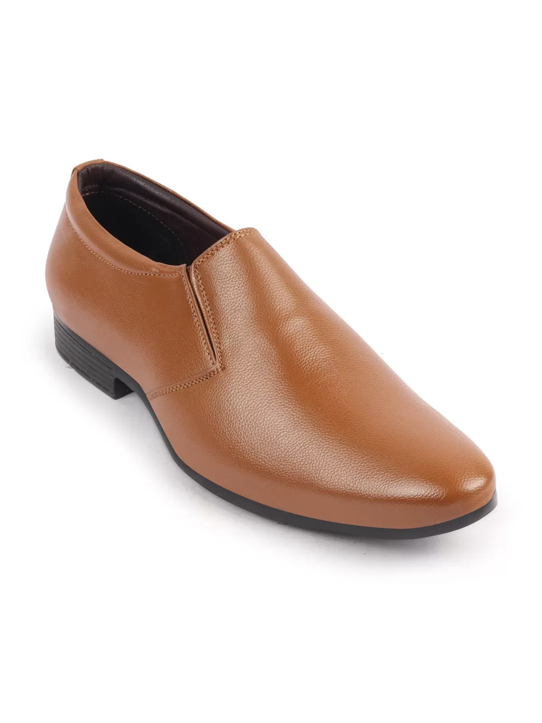 Men Tan Formal Office Slip On Shoes