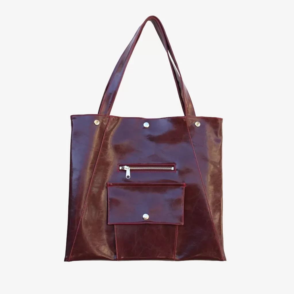 Metier Square Shopper - Black or Burgundy