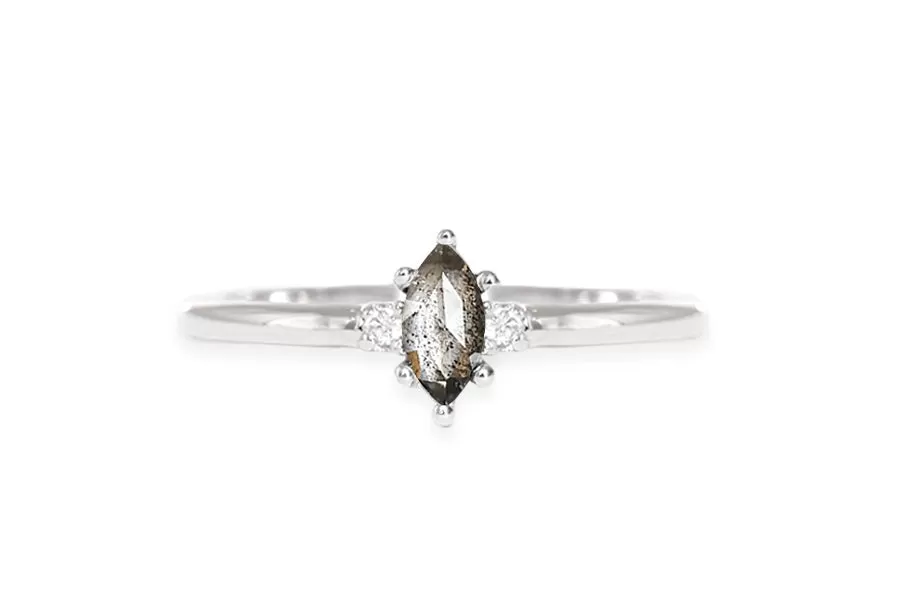 Mira Salt & Pepper Diamond Ring