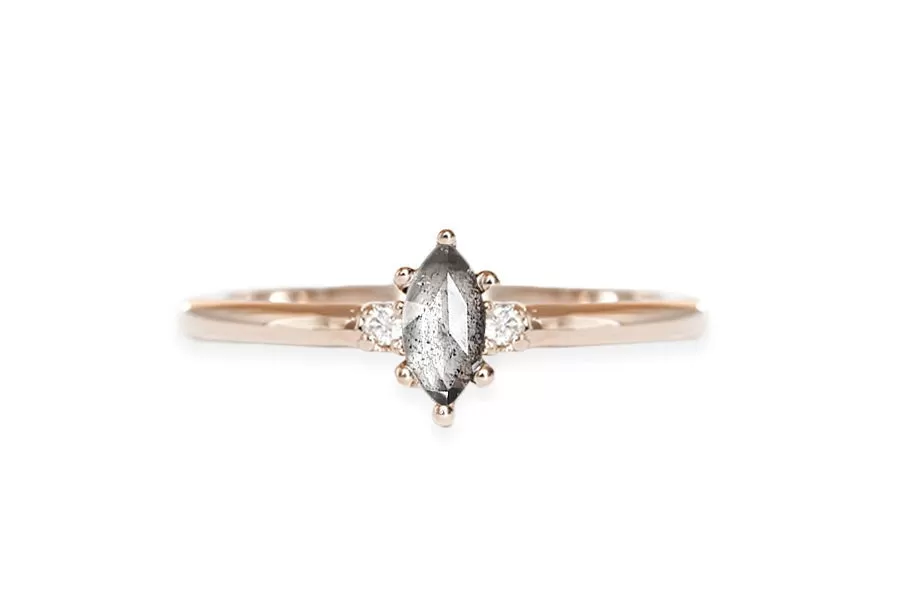 Mira Salt & Pepper Diamond Ring