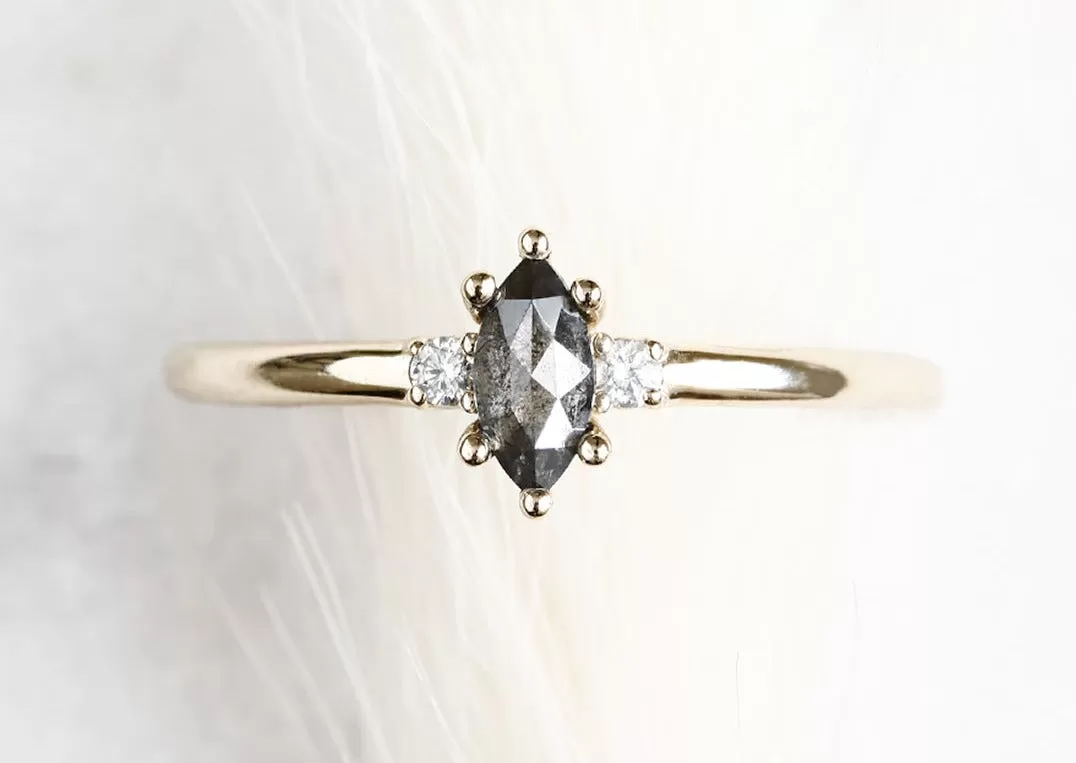 Mira Salt & Pepper Diamond Ring