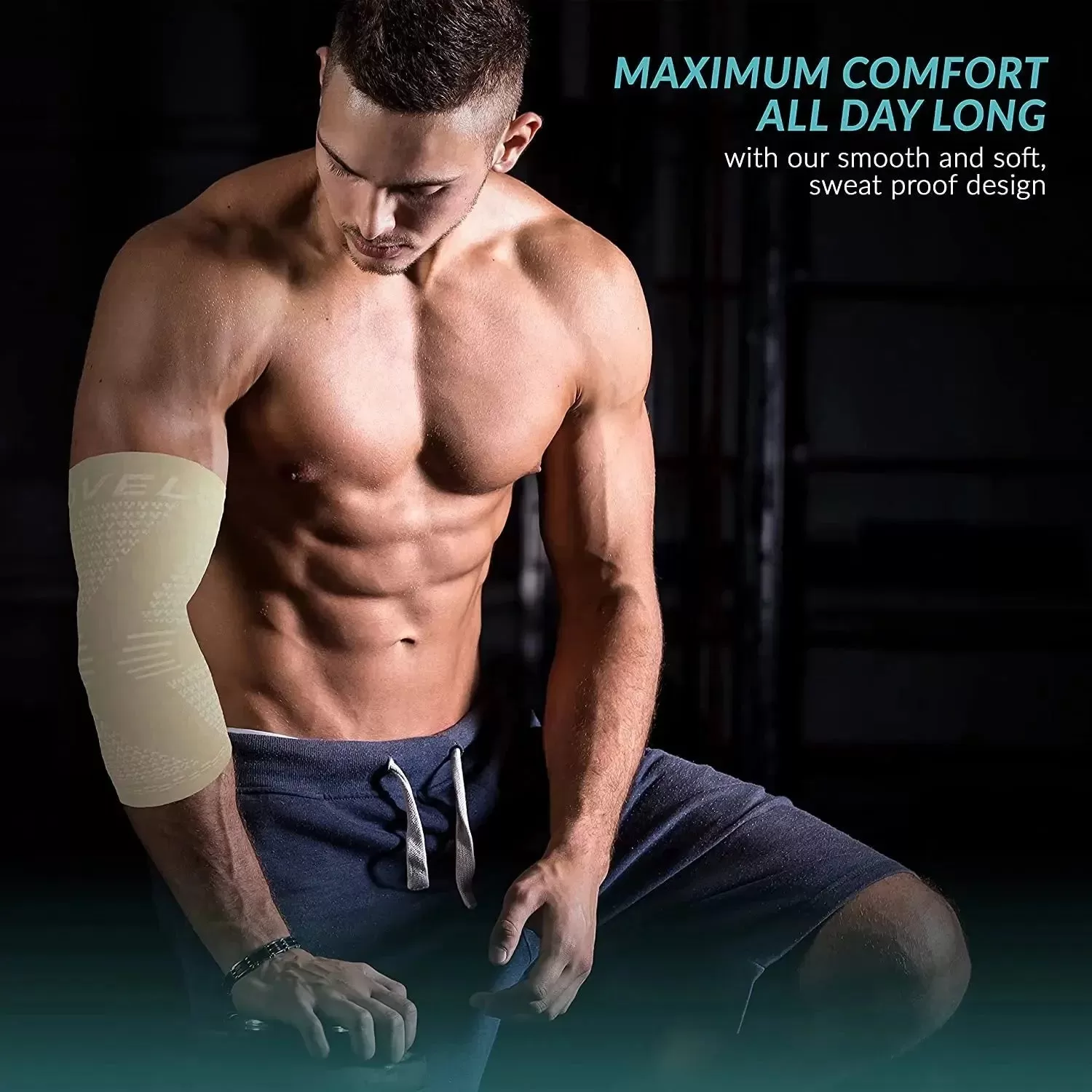 MODVEL Elbow Brace | Elbow Support Sleeves for Elbow Joint Pain, Stability, Injury Prevention and Recovery