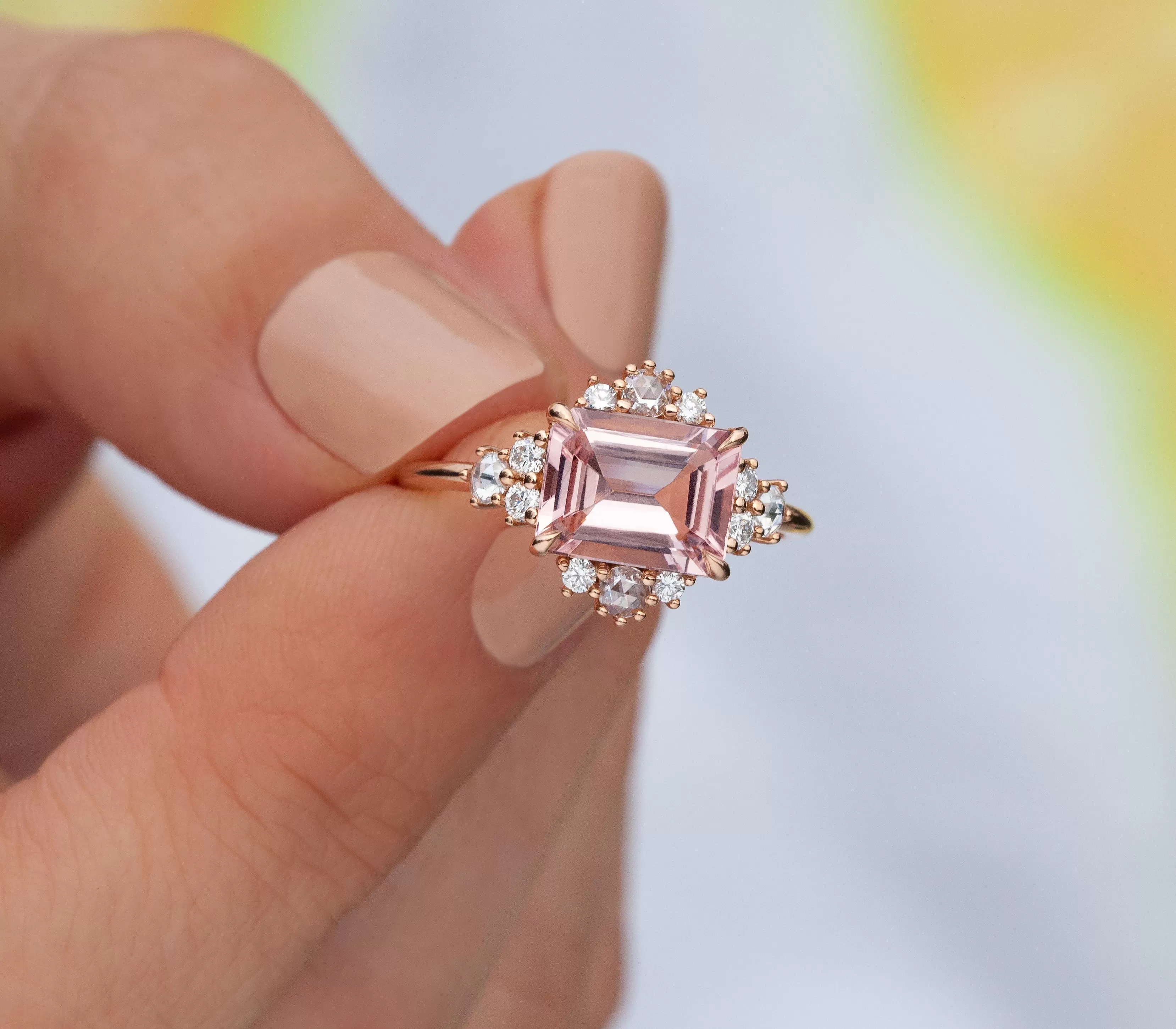 Morganite Flare Ring (Ready to Ship)