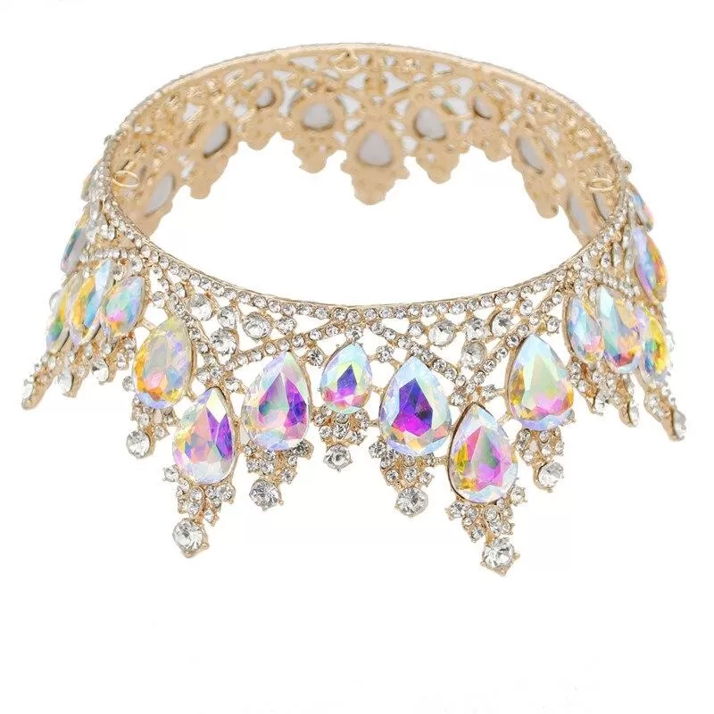 MultiColor Royal King & Queen Prom Crown