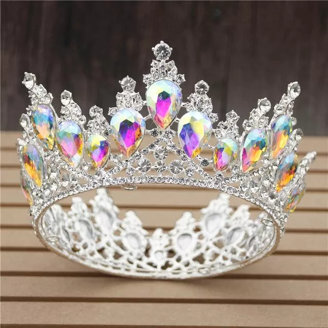 MultiColor Royal King & Queen Prom Crown