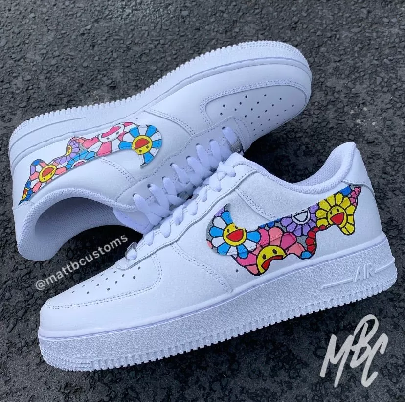 Murakami Floral Drip - Air Force 1 Custom