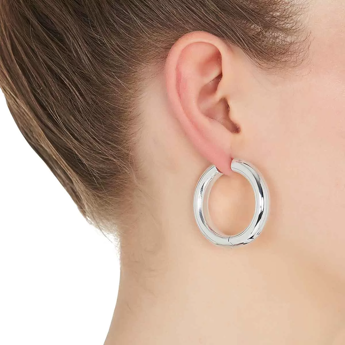 Najo Little Mama Silver Hoop Earring