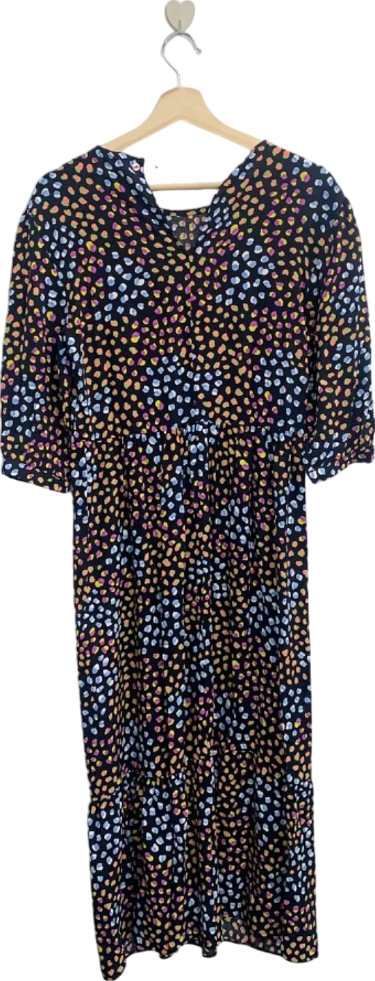 Nobody's Child Black Polka Dot Maxi Dress UK Size 10