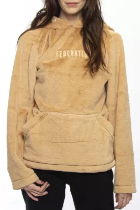 Okee Fluffy Hooded Camel Sweat