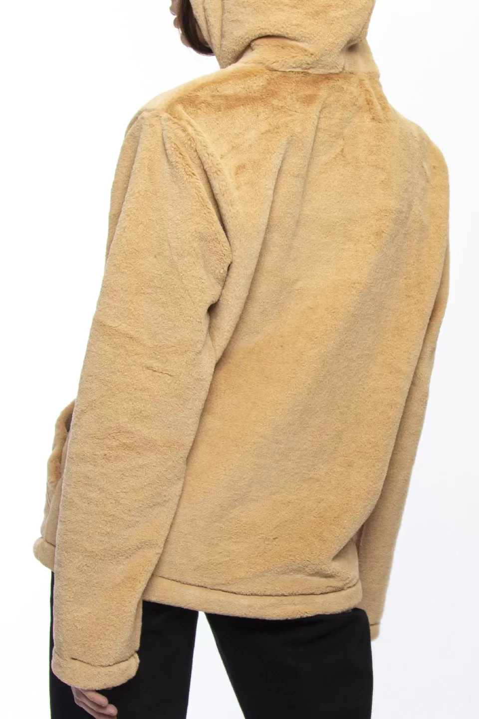 Okee Fluffy Hooded Camel Sweat