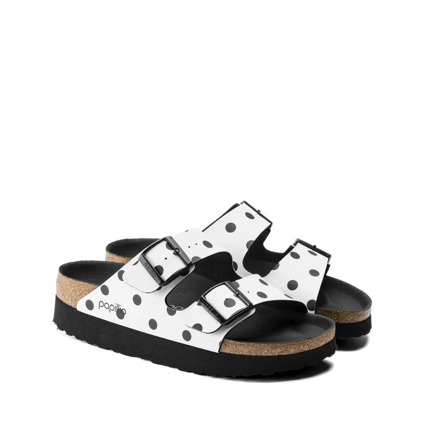 PAPILLIO SANDALO ARIZONA 1015878 BIANCO NERO POIS