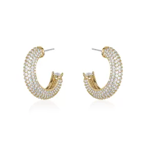 PAVE CRYSTAL TUBE HOOPS