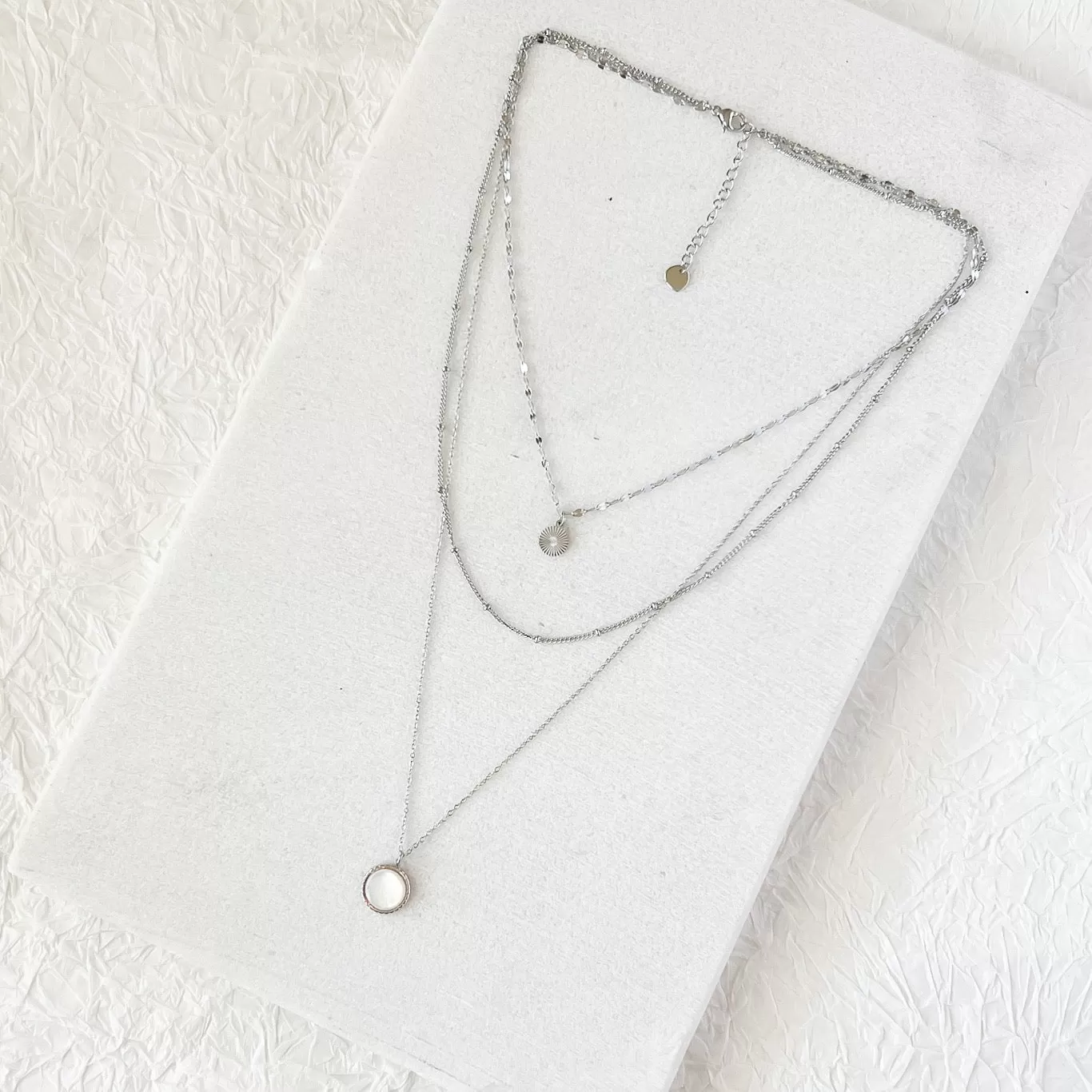 Pearlescent Three Layer Necklace