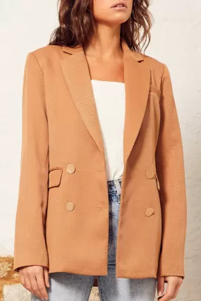 Peninsula Boyfriend Tan Blazer